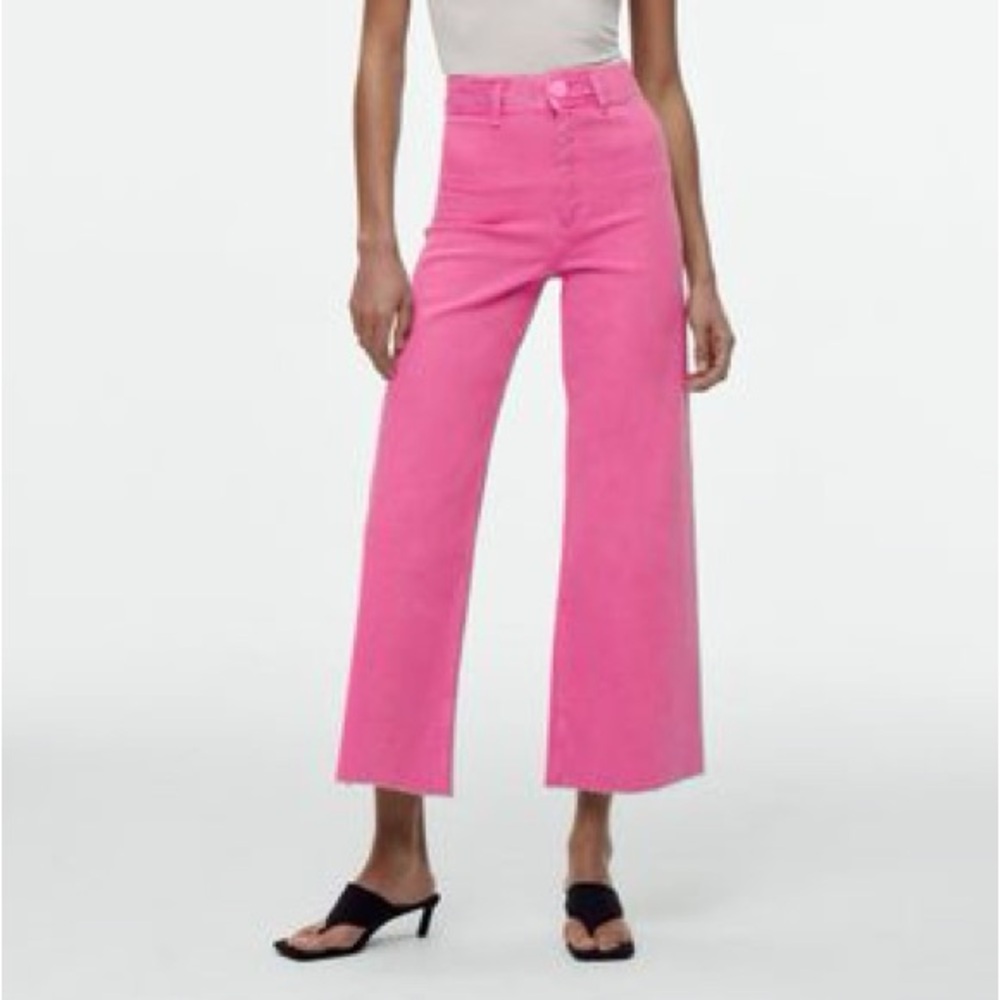 Zara pink marine straight jeans